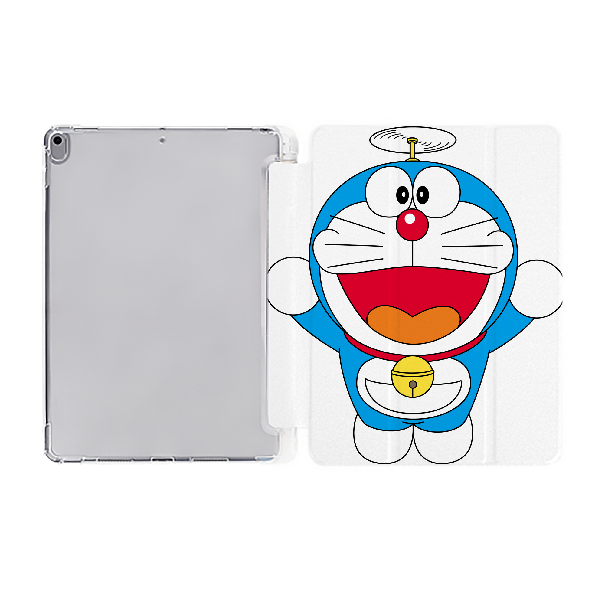 （画像用） ドラえもん Doraemon IPad ケース ペン収納付き 三つ折りスタンド PUレザー×シリコン 対応機種9.5/10.5/10.9インチ
